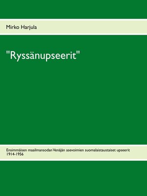 cover image of "Ryssänupseerit"